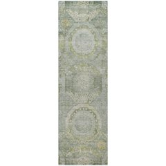 Luxury Washable Indoor/Outdoor Tabrook Sage 2'3" x 7'6" Runner Rug