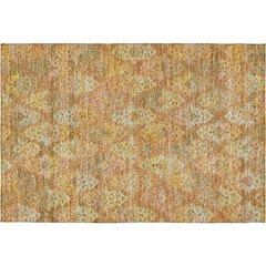 Luxury Washable Indoor/Outdoor Tabrook Copper 1'8" x 2'6" Rug