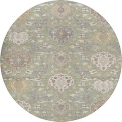 Luxury Washable Indoor/Outdoor Tabrook Aloe 8' x 8' Round Rug