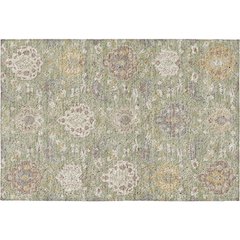 Luxury Washable Indoor/Outdoor Tabrook Aloe 1'8" x 2'6" Rug