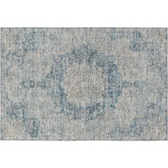 Luxury Washable Indoor/Outdoor Tabrook Blue 1'8" x 2'6" Rug