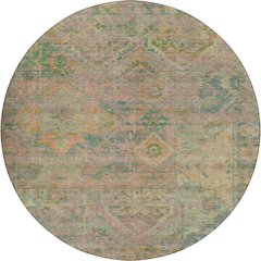 Luxury Washable Indoor/Outdoor Tabrook Blush 8' x 8' Round Rug