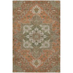 Luxury Washable Indoor/Outdoor Tabrook Rust 2'6" x 3'10" Rug
