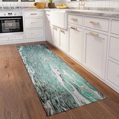 Karina Mint Modern Abstract 2'3" x 7'6" Runner Rug Mint AKC39