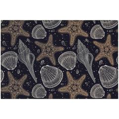 Indoor/Outdoor Surfside ASR34 Midnight Washable 1'8" x 2'6" Rug