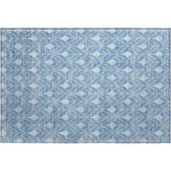 Luxury Washable Indoor/Outdoor The Reserve Denim 1'8" x 2'6" Rug