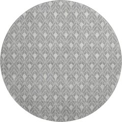 Luxury Washable Indoor/Outdoor The Reserve Gray 8' x 8' Round Rug