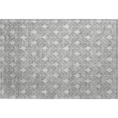 Luxury Washable Indoor/Outdoor The Reserve Gray 1'8" x 2'6" Rug