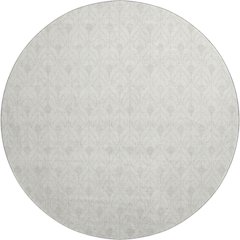 Luxury Washable Indoor/Outdoor The Reserve Ivory 8' x 8' Round Rug