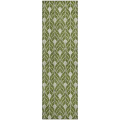 Luxury Washable Indoor/Outdoor The Reserve Olive 2'3" x 7'6" Runner Rug