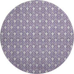 Luxury Washable Indoor/Outdoor The Reserve Plum 8' x 8' Round Rug