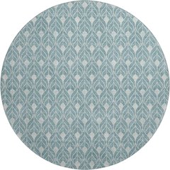 Luxury Washable Indoor/Outdoor The Reserve Teal 8' x 8' Round Rug