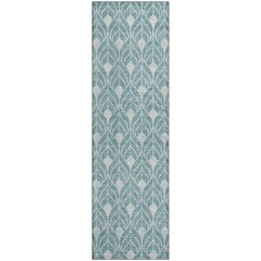 Luxury Washable Indoor/Outdoor The Reserve Teal 2'3" x 7'6" Runner Rug