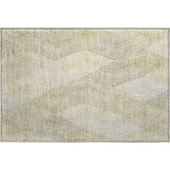 Luxury Washable Indoor/Outdoor The Reserve Beige 1'8" x 2'6" Rug