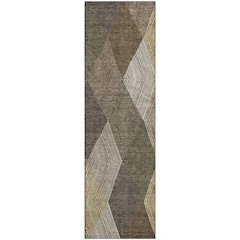 Luxury Washable Indoor/Outdoor The Reserve Brown 2'3" x 7'6" Runner Rug