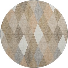 Luxury Washable Indoor/Outdoor The Reserve Copper 8' x 8' Round Rug