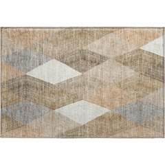 Luxury Washable Indoor/Outdoor The Reserve Copper 1'8" x 2'6" Rug