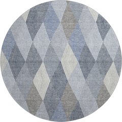 Luxury Washable Indoor/Outdoor The Reserve Denim 8' x 8' Round Rug