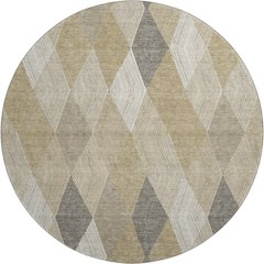Luxury Washable Indoor/Outdoor The Reserve Wheat 8' x 8' Round Rug