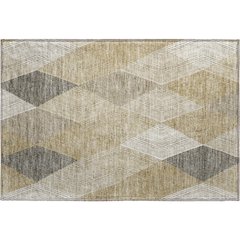 Luxury Washable Indoor/Outdoor The Reserve Wheat 1'8" x 2'6" Rug