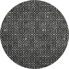 Luxury Washable Indoor/Outdoor The Reserve Black 8' x 8' Round Rug