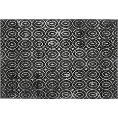 Luxury Washable Indoor/Outdoor The Reserve Black 1'8" x 2'6" Rug