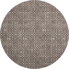 Luxury Washable Indoor/Outdoor The Reserve Brown 8' x 8' Round Rug