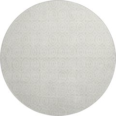 Luxury Washable Indoor/Outdoor The Reserve Ivory 8' x 8' Round Rug