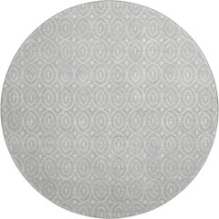 Luxury Washable Indoor/Outdoor The Reserve Silver 8' x 8' Round Rug