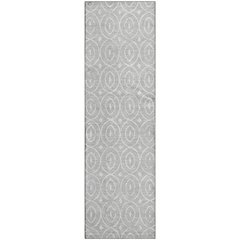 Luxury Washable Indoor/Outdoor The Reserve Silver 2'3" x 7'6" Runner Rug
