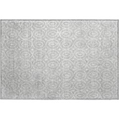 Luxury Washable Indoor/Outdoor The Reserve Silver 1'8" x 2'6" Rug