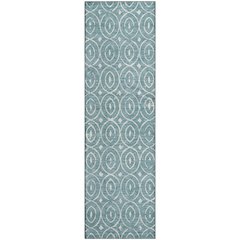 Luxury Washable Indoor/Outdoor The Reserve Turquoise 2'3" x 7'6" Runner Rug
