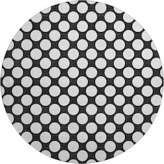 Luxury Washable Indoor/Outdoor The Reserve Black 8' x 8' Round Rug