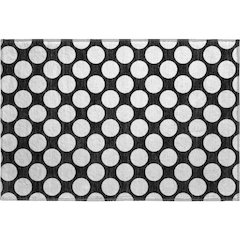 Luxury Washable Indoor/Outdoor The Reserve Black 1'8" x 2'6" Rug
