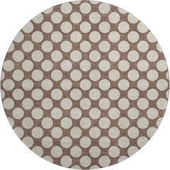 Luxury Washable Indoor/Outdoor The Reserve Coffee 8' x 8' Round Rug