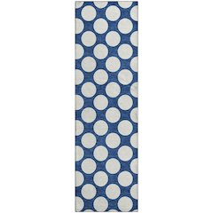 Luxury Washable Indoor/Outdoor The Reserve Navy 2'3" x 7'6" Runner Rug