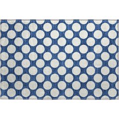 Luxury Washable Indoor/Outdoor The Reserve Navy 1'8" x 2'6" Rug