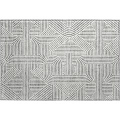 Luxury Washable Indoor/Outdoor The Reserve Gray 1'8" x 2'6" Rug
