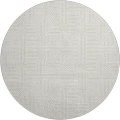 Luxury Washable Indoor/Outdoor The Reserve Linen 8' x 8' Round Rug