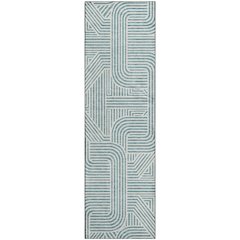 Luxury Washable Indoor/Outdoor The Reserve Teal 2'3" x 7'6" Runner Rug