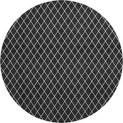 Luxury Washable Indoor/Outdoor The Reserve Black 8' x 8' Round Rug