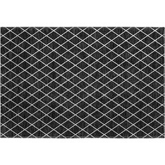 Luxury Washable Indoor/Outdoor The Reserve Black 1'8" x 2'6" Rug