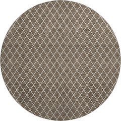 Luxury Washable Indoor/Outdoor The Reserve Brown 8' x 8' Round Rug