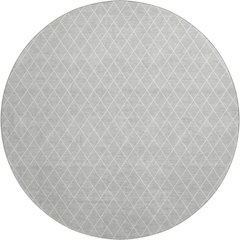 Luxury Washable Indoor/Outdoor The Reserve Silver 8' x 8' Round Rug
