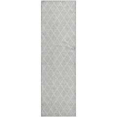 Luxury Washable Indoor/Outdoor The Reserve Silver 2'3" x 7'6" Runner Rug