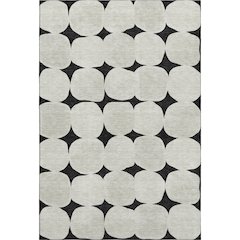 Luxury Washable Indoor/Outdoor The Reserve Black 2'6" x 3'10" Rug