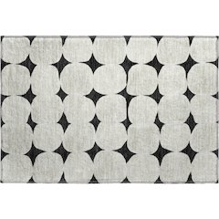 Luxury Washable Indoor/Outdoor The Reserve Black 1'8" x 2'6" Rug