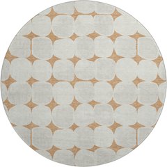 Luxury Washable Indoor/Outdoor The Reserve Copper 8' x 8' Round Rug