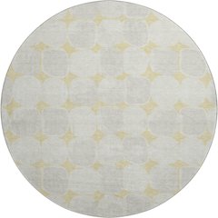 Luxury Washable Indoor/Outdoor The Reserve Wheat 8' x 8' Round Rug