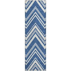 Luxury Washable Indoor/Outdoor The Reserve Blue 2'3" x 7'6" Runner Rug